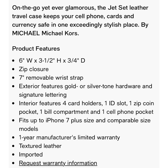 Brand new Michael kors Jet set multifunctional phone case wallet - Picture 7 of 7